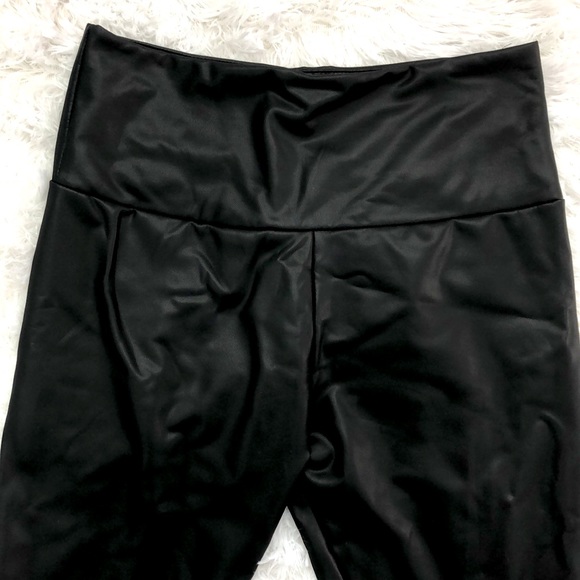 Black Pleather Leggings - Picture 2 of 4